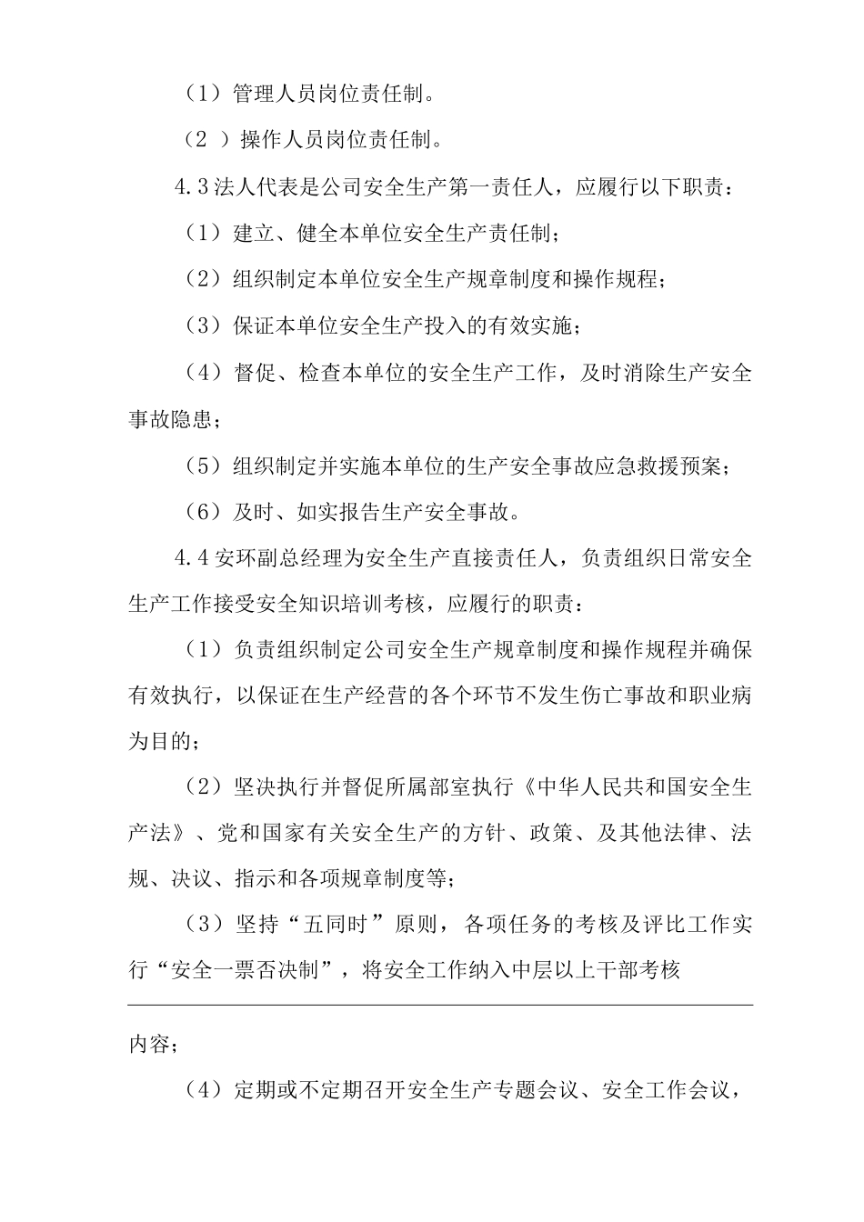 公司安全生产责任制落实制度_第2页