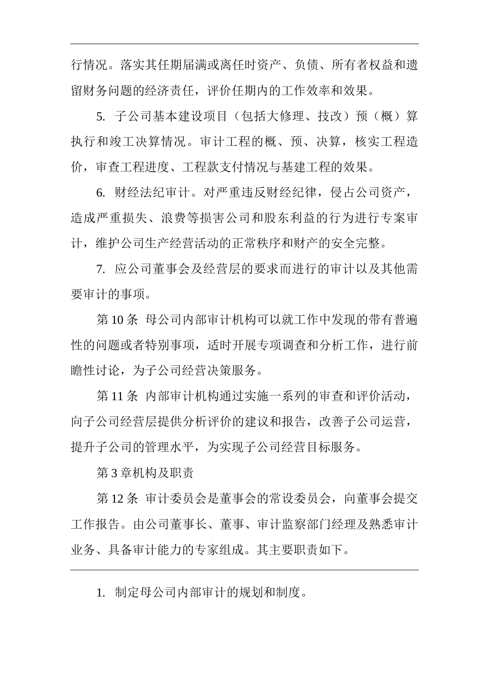 公司对子公司进行内部审计制度_第2页