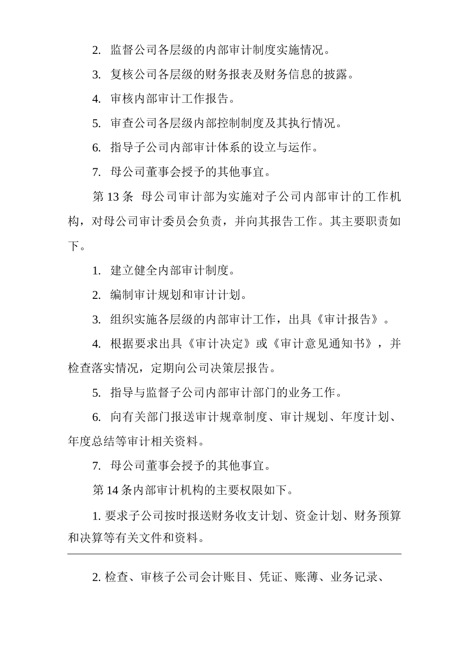 公司对子公司进行内部审计制度_第3页