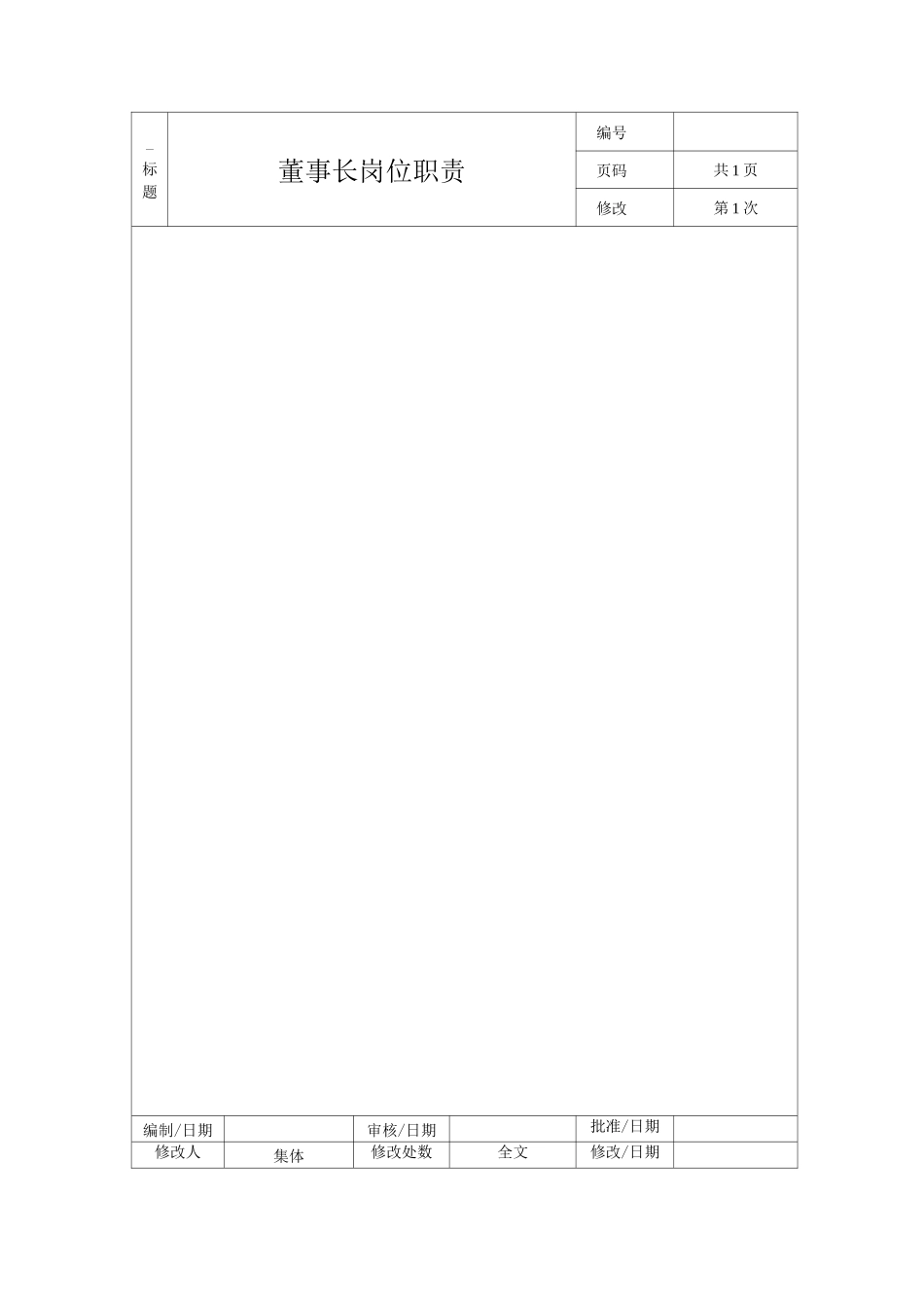 公司岗位职责说明书_第1页