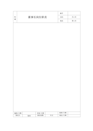 公司岗位职责说明书
