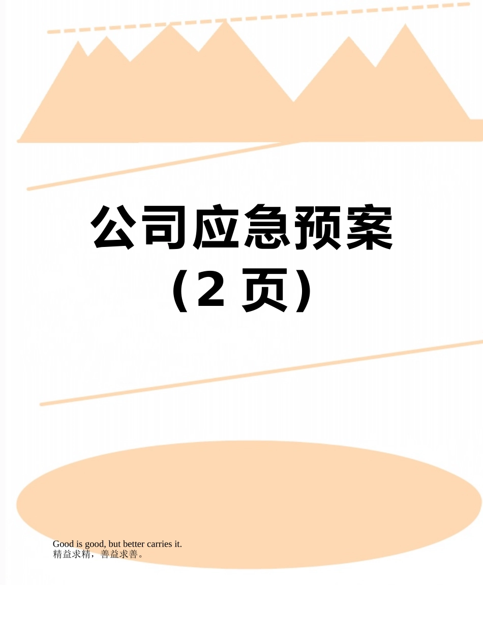公司应急预案_第1页