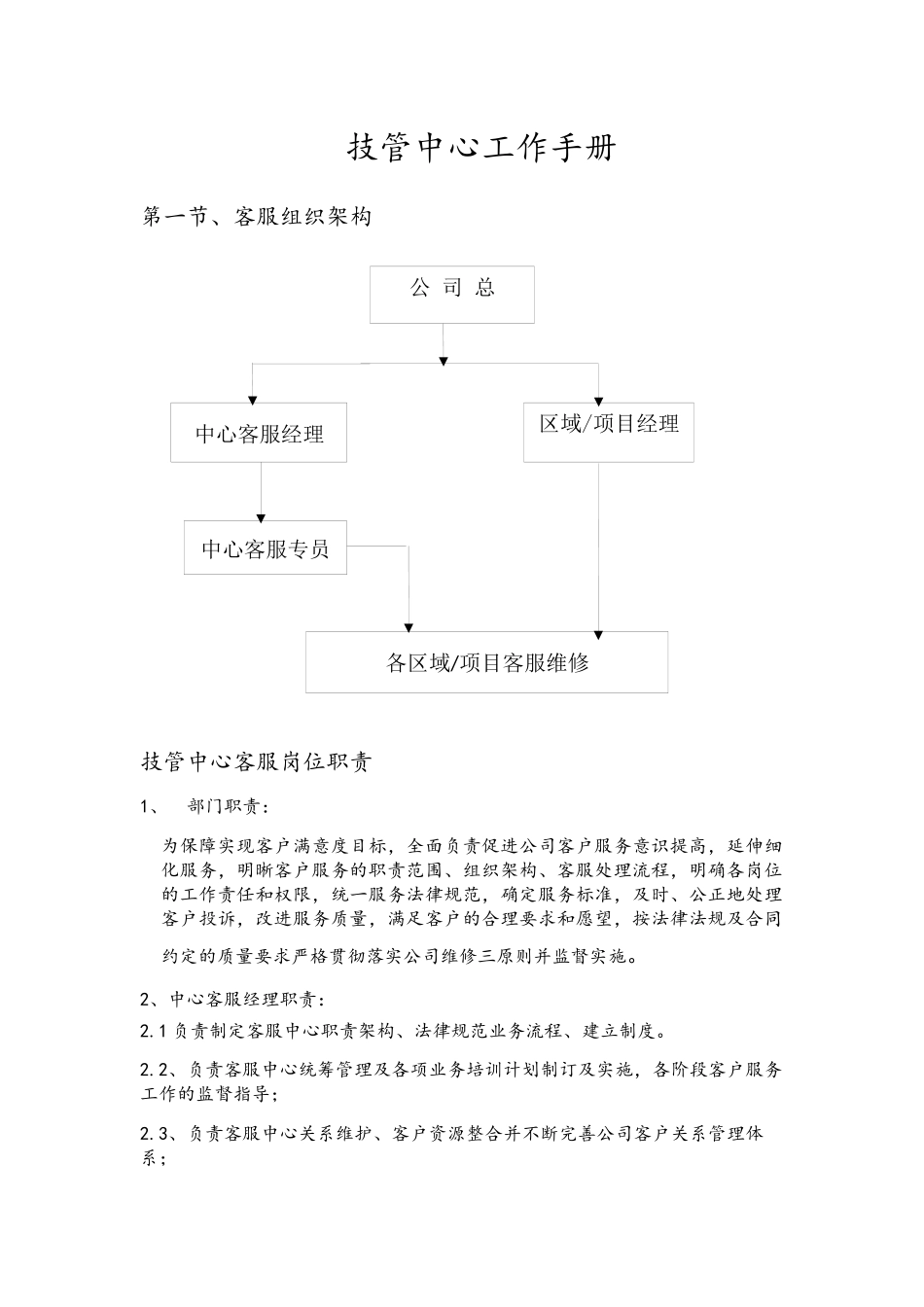 公司技管中心工作手册_第1页