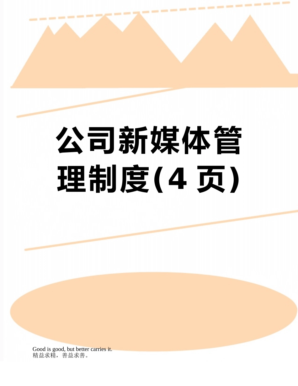 公司新媒体管理制度_第1页