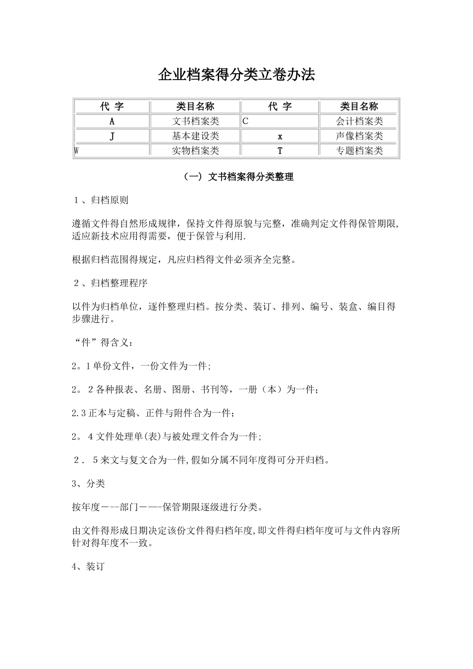 公司档案分类_第2页