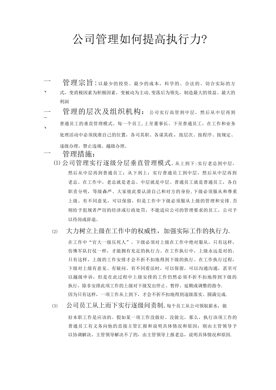公司管理制度实施的执行力_第1页