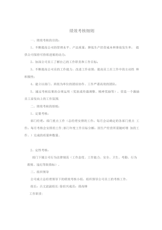 公司绩效考核办法细则.综述