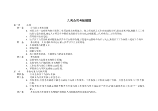 公司绩效考核规则