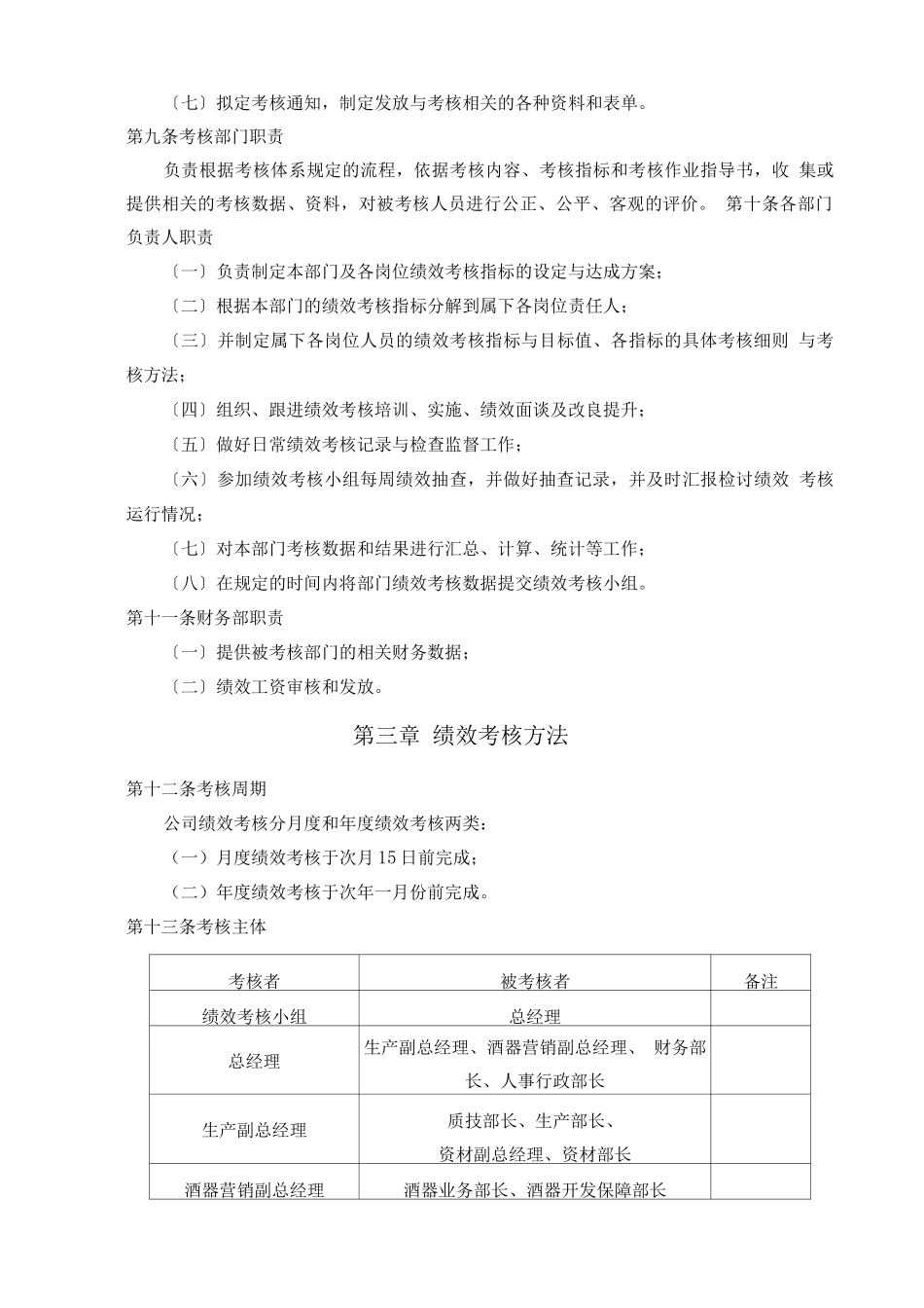 公司绩效考核管理制度_第3页