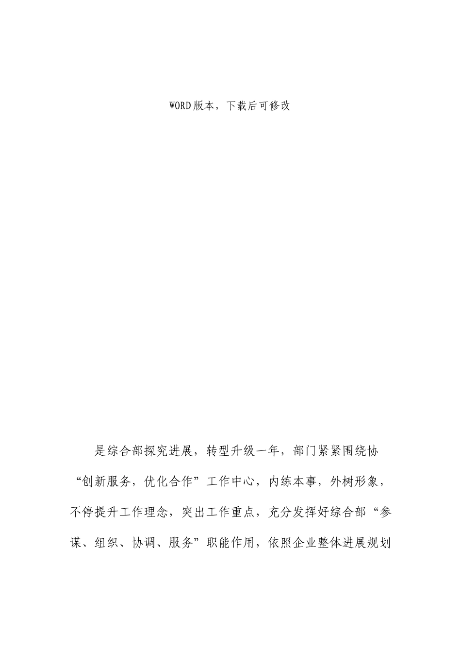 公司综合部工作计划_第2页