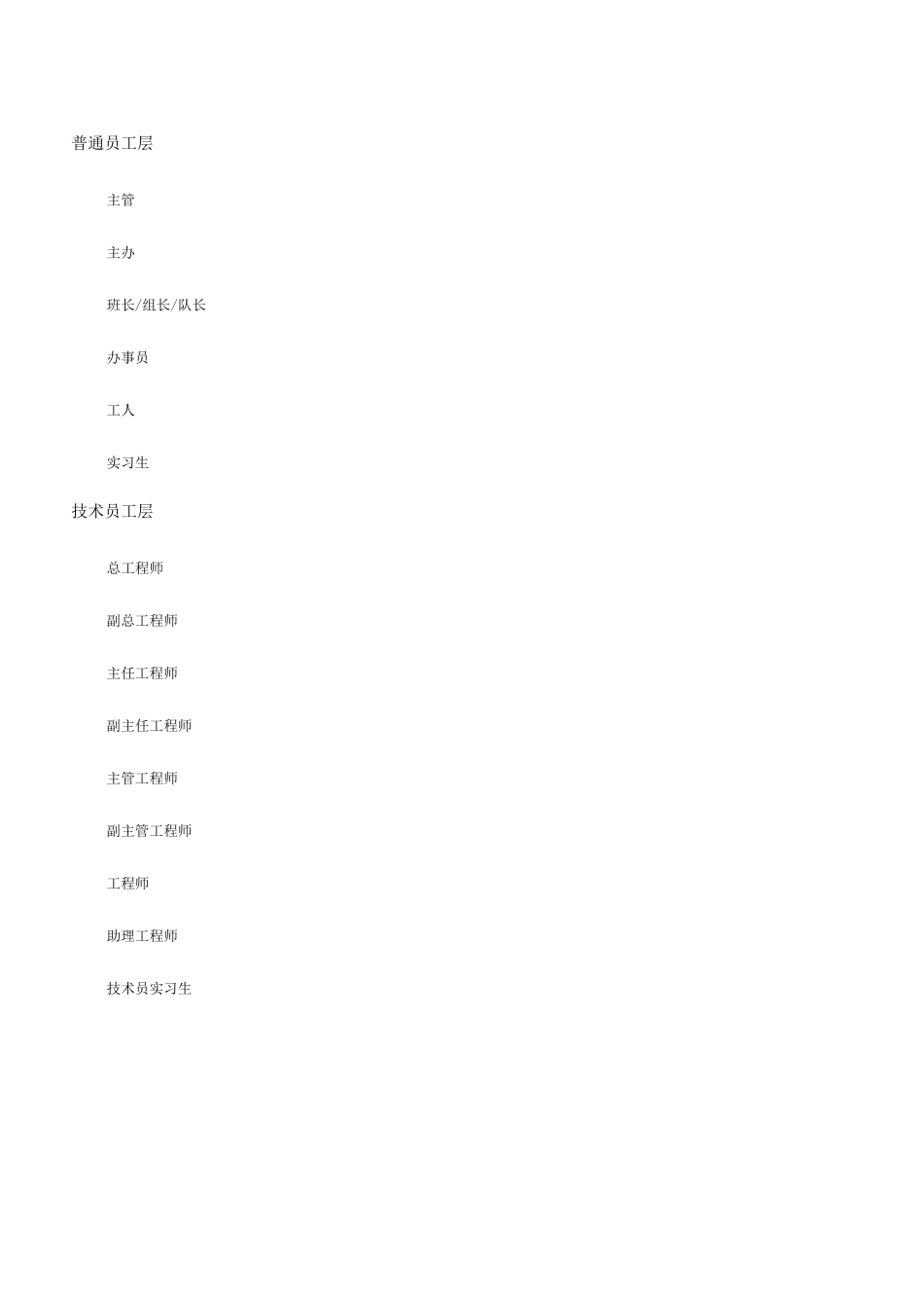 公司职位体系职位等级架构_第2页