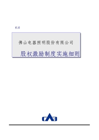 公司股权激励制度实施细则