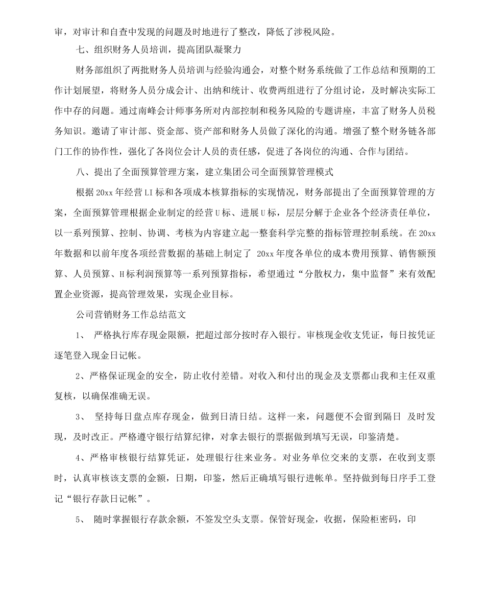 公司营销财务工作总结范文_第3页