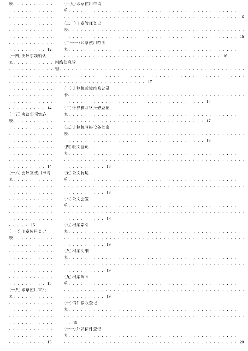 公司行政管理办公表格大全_第3页