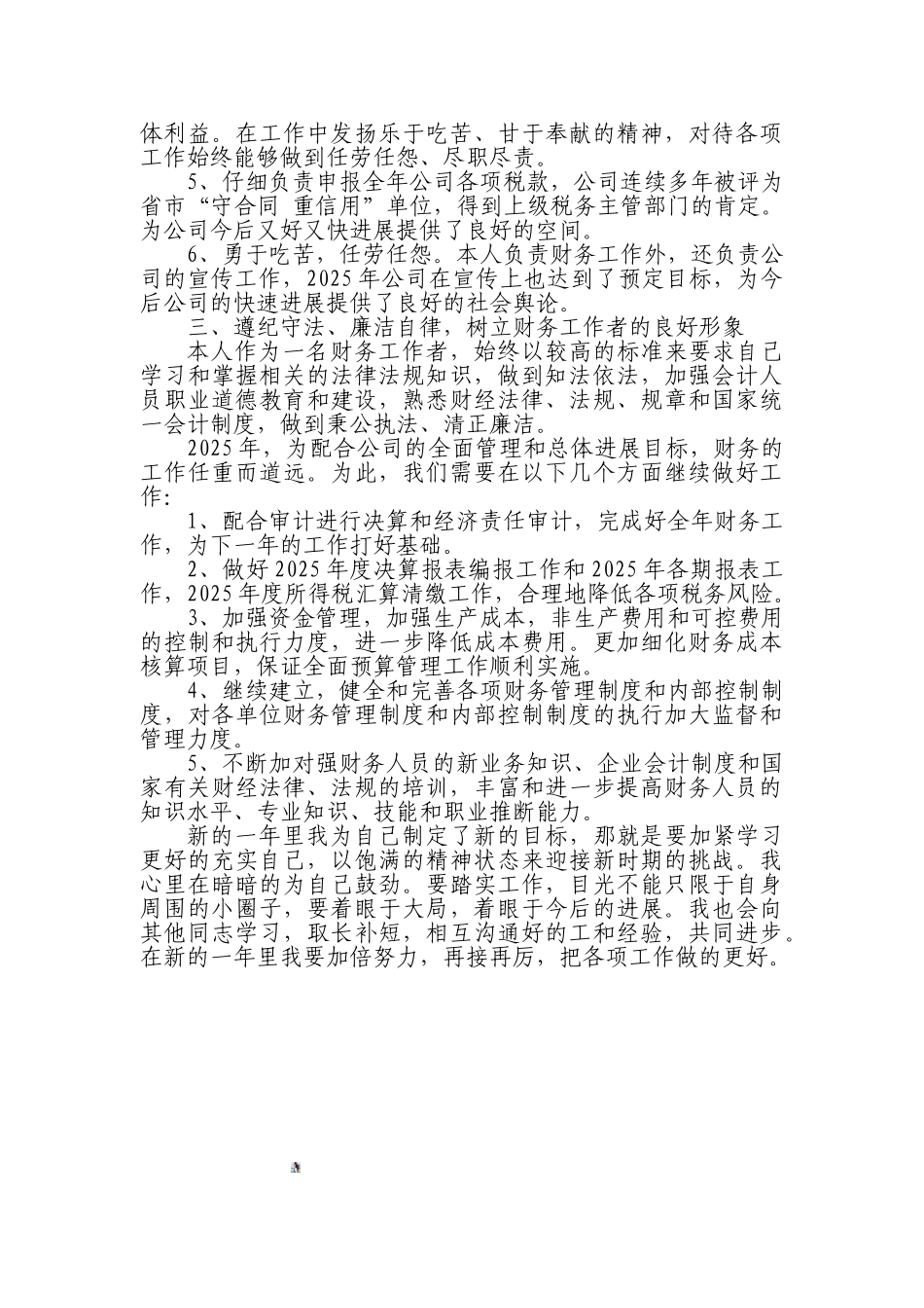 公司财务工作者个人工作总结_第2页