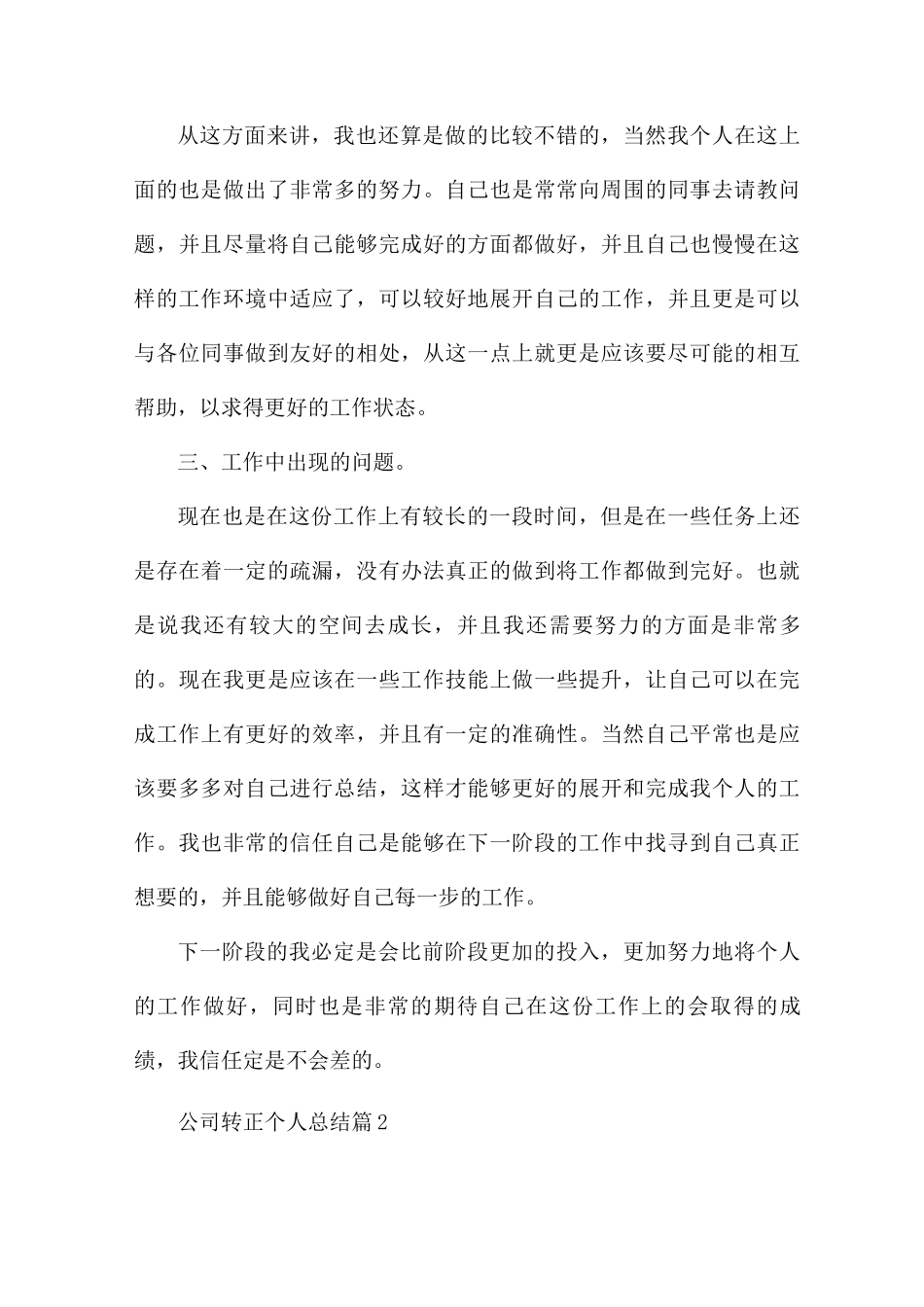 公司转正个人总结范文_第2页