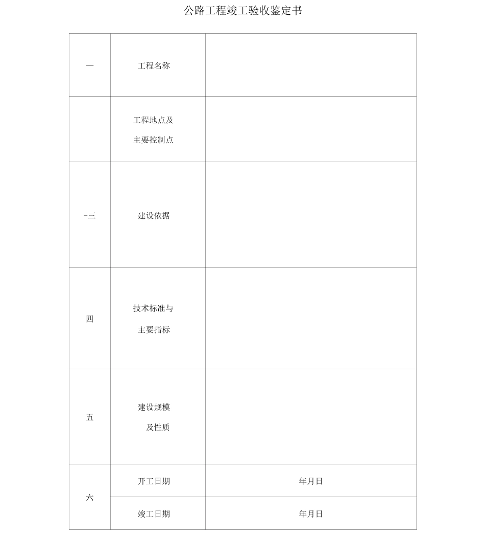 公路工程竣工验收鉴定书、交工证书_第3页