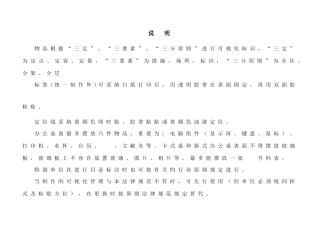 六S可视化标识管理规范要点