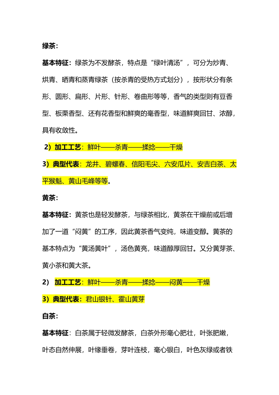 六大茶类的特点及加工工艺_第2页