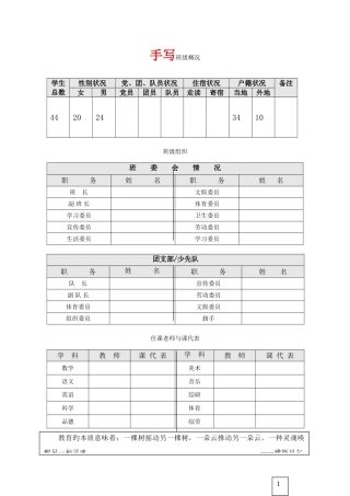 六班班主任手册终结版