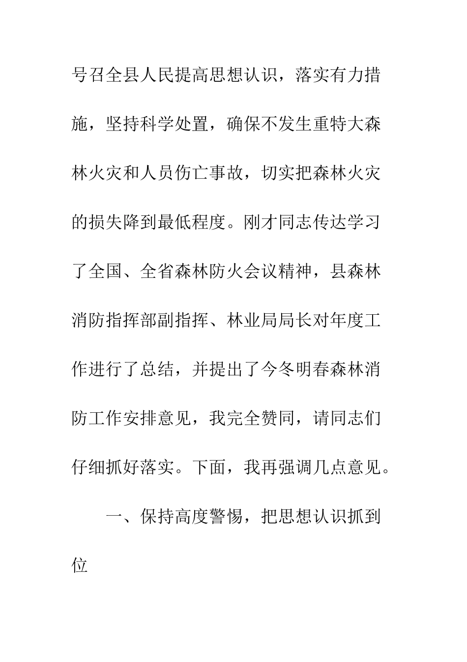 关于加强森林消防会议讲话稿_第2页