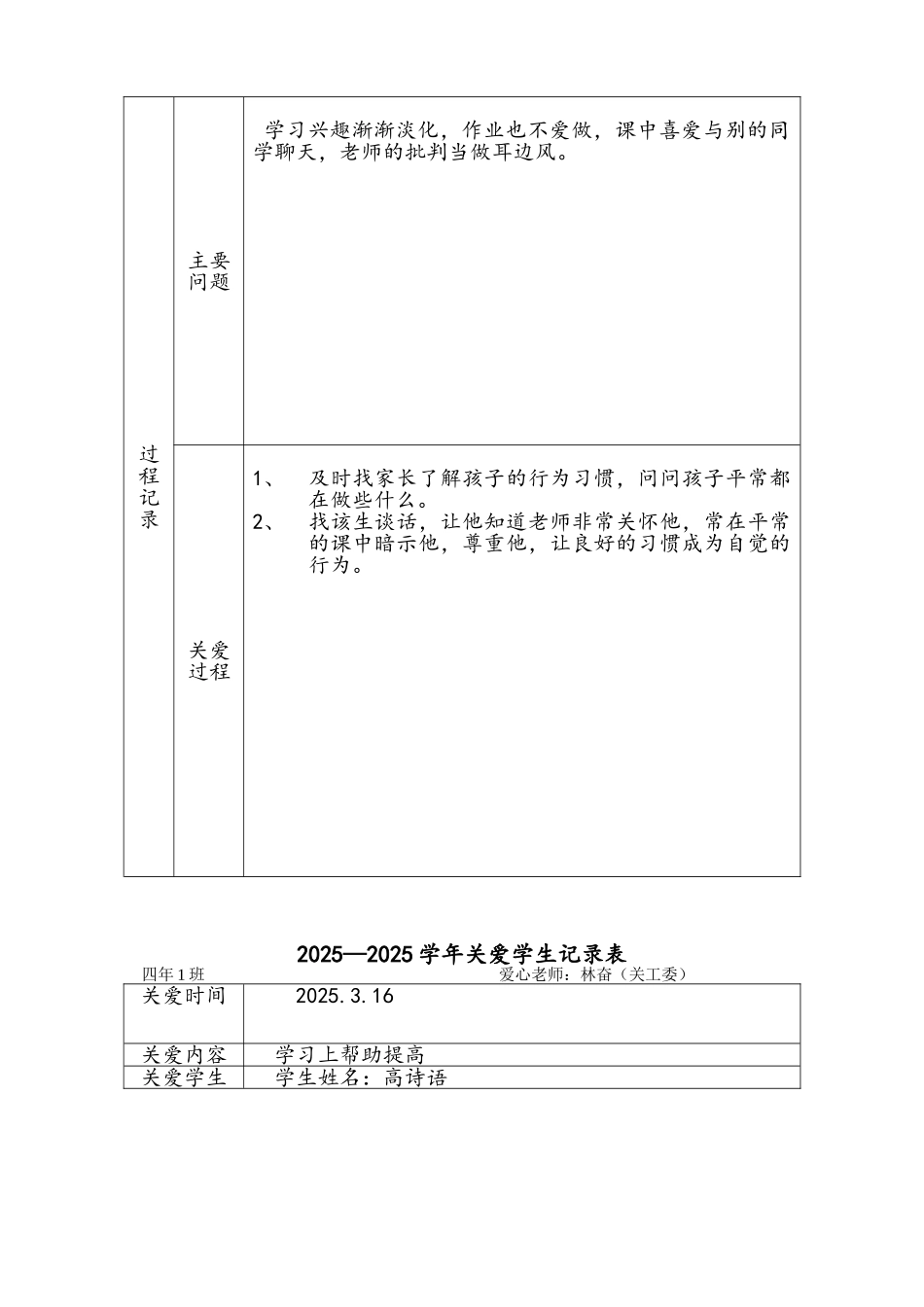 关爱学生记录表_第2页