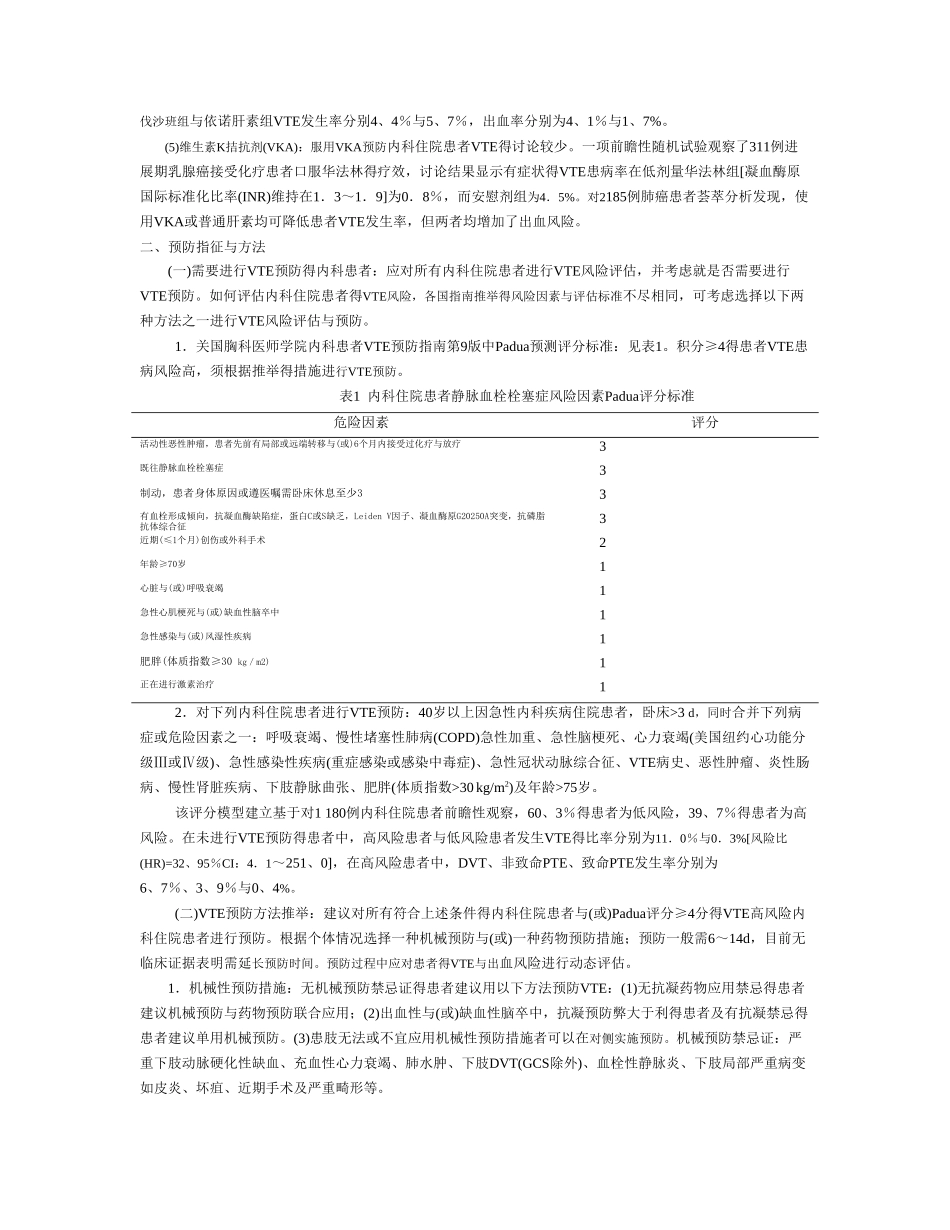 内科住院患者静脉血栓栓塞症预防中国专家建议_第3页