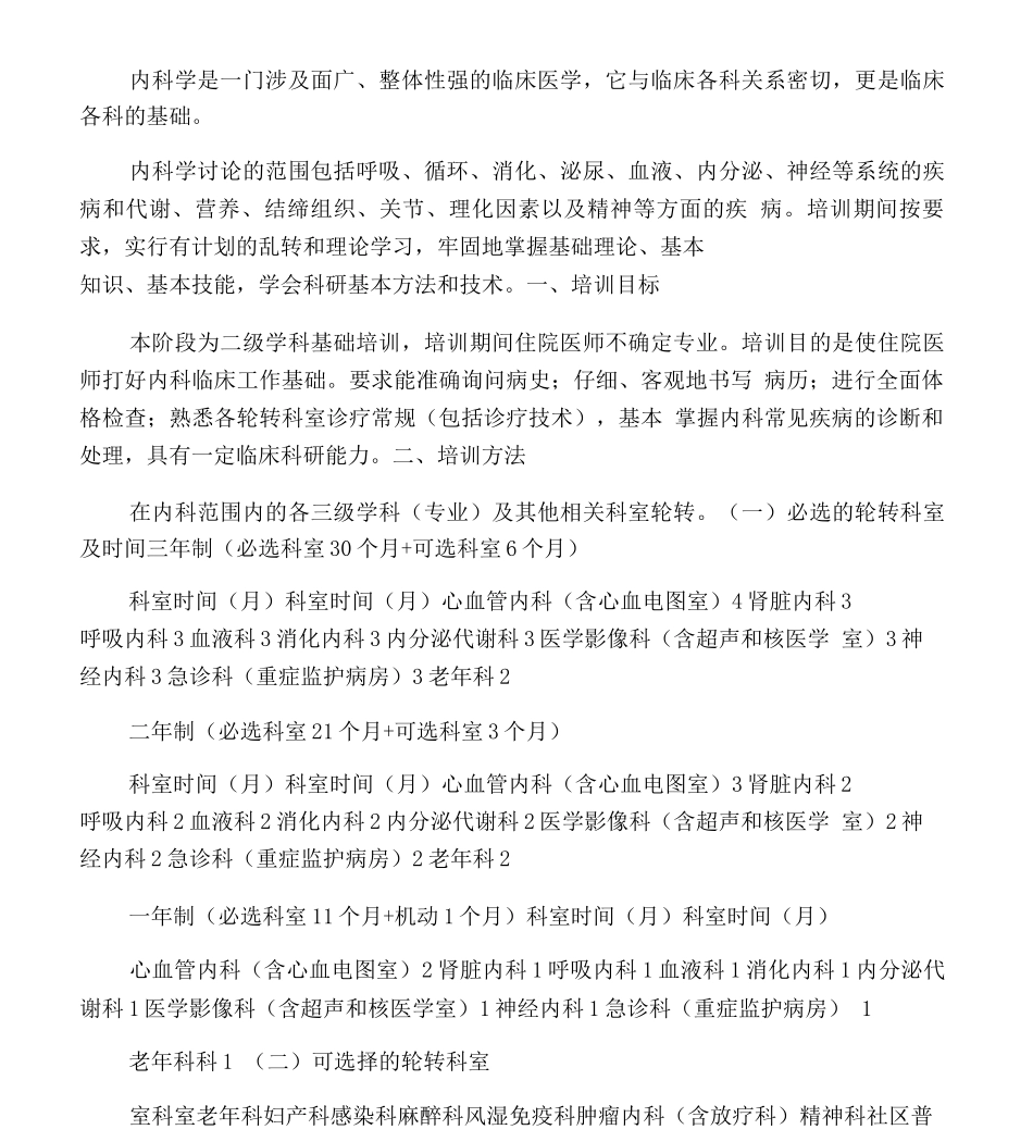 内科住院医师培训细则_第1页