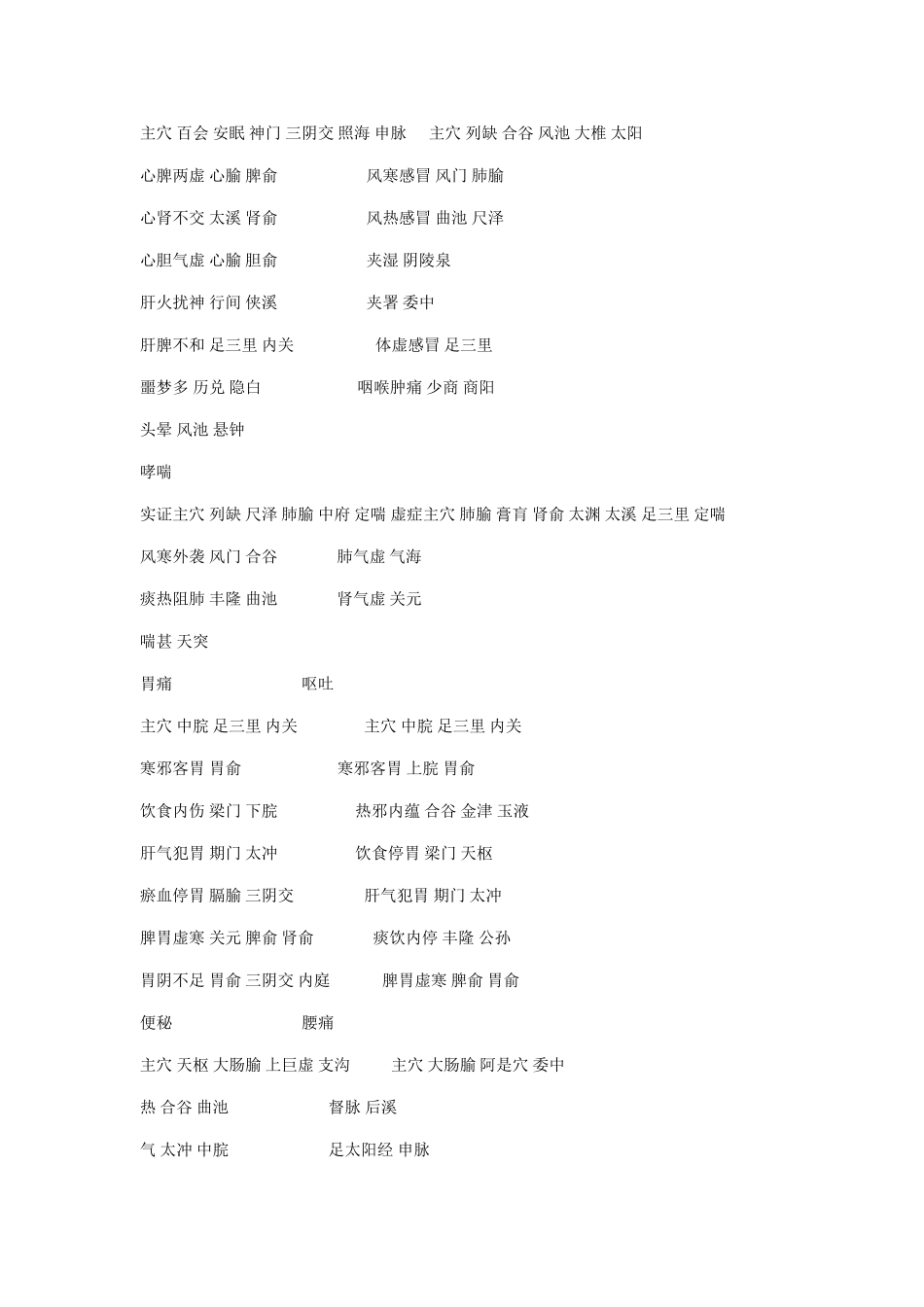 内科针灸处方_第2页