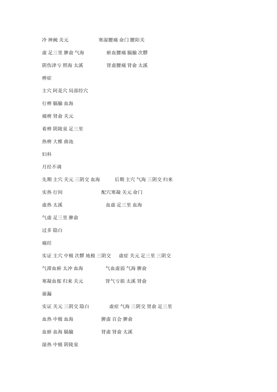 内科针灸处方_第3页