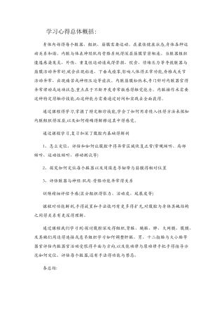 内脏筋膜学习总结1