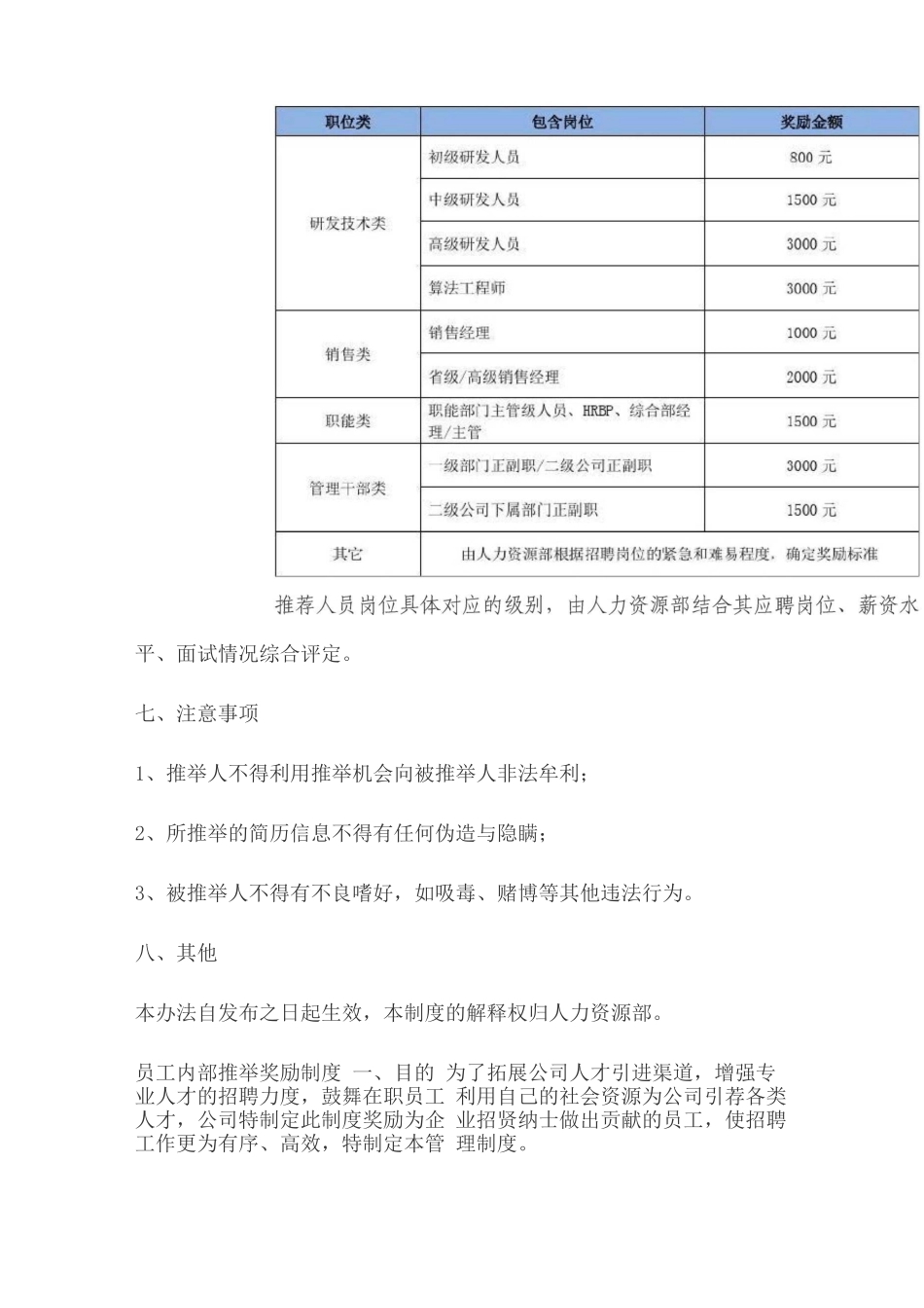 内部员工推荐奖励制度和办法_第3页