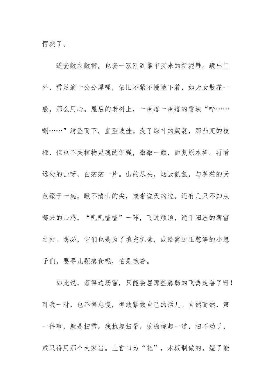 写雪的优美散文_第2页