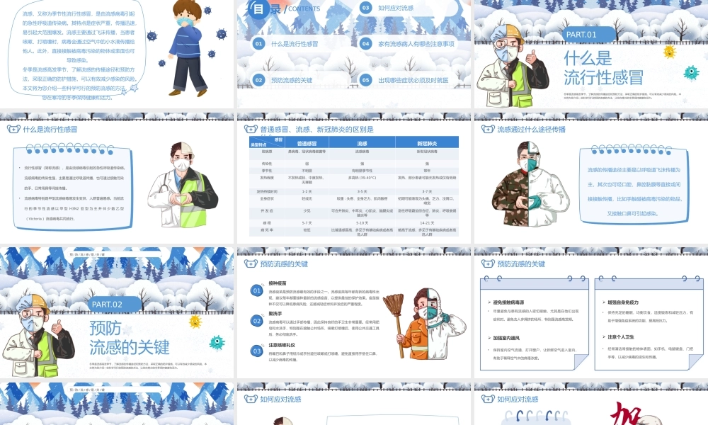 冬季防流感课件