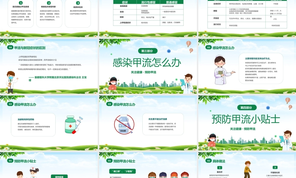 关注健康预防甲流甲型流感病毒知识科普讲座