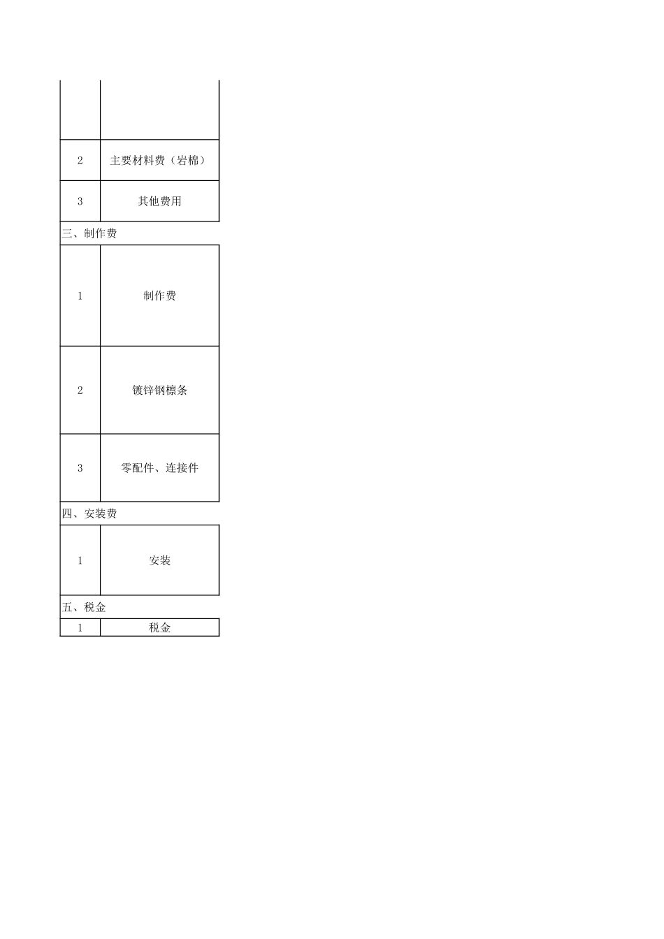 中建一局华北公司《钢结构围护工程参考价》_第2页