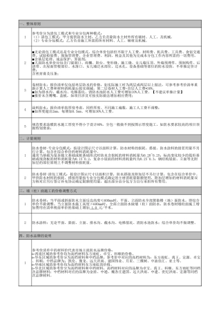 中建一局华北公司《防水工程参考价》