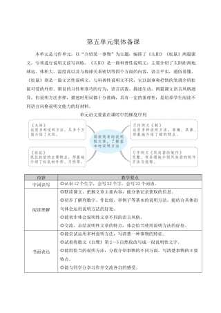 24统编版小学语文五年级上册第五单元16 太阳【教案】
