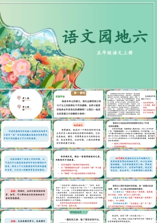 24统编版小学语文五年级上册第六单元语文园地六课件