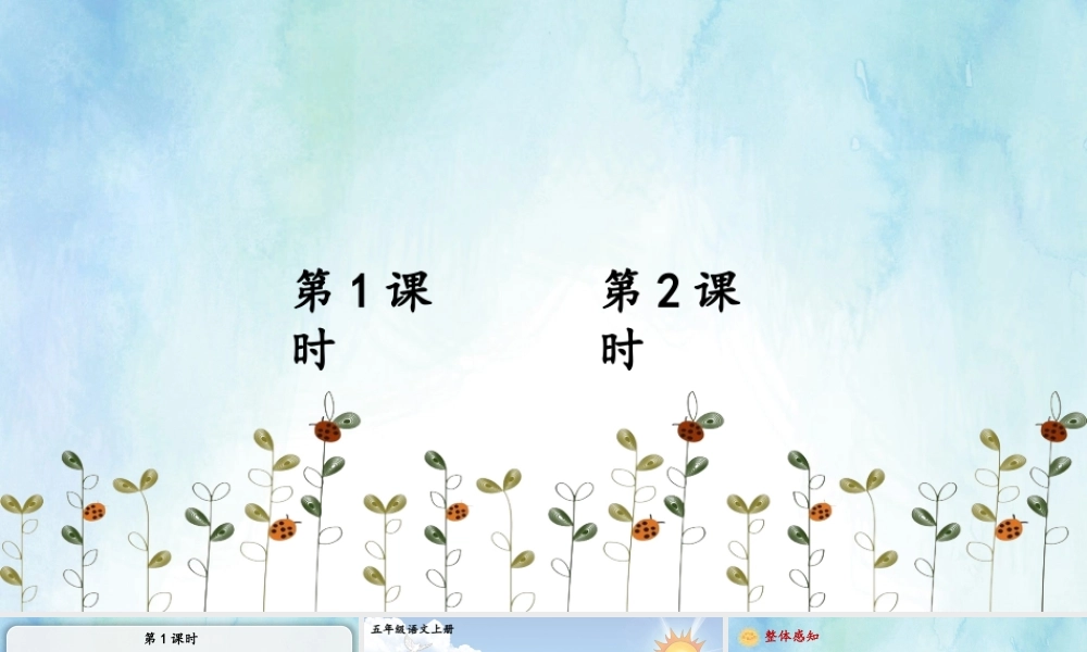 24统编版小学语文五年级上册第五单元16 太阳课件