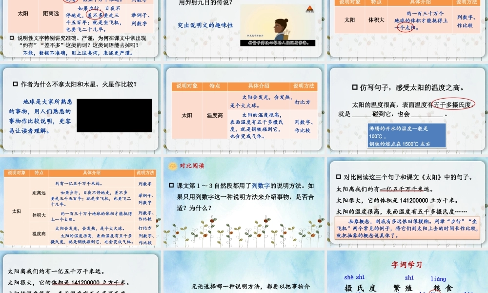 24统编版小学语文五年级上册第五单元16 太阳课件