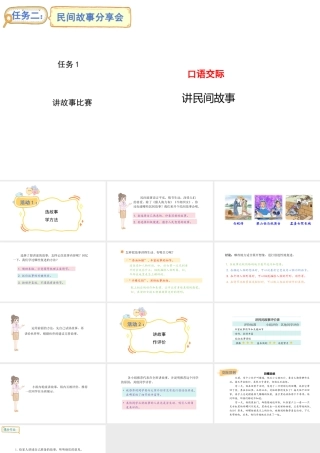 2024统编版-小学语文五年级上册第三单元口语交际：讲民间故事-教学课件