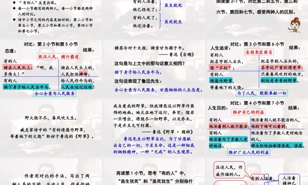 2024统编版小学语文六年级上册第八单元28.有的人——纪念鲁迅有感-教学课件