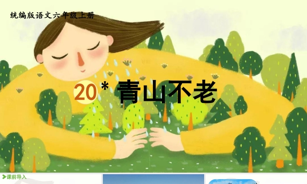 2024统编版小学语文六年级上册第六单元20.青山不老-教学课件