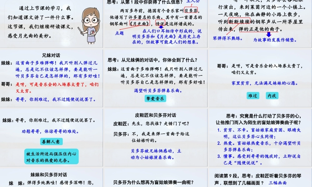 2024统编版小学语文六年级上册第七单元23.月光曲第2课时-教学课件