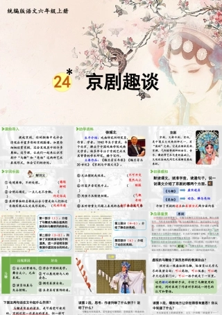2024统编版小学语文六年级上册第七单元24.《京剧趣谈》-教学课件