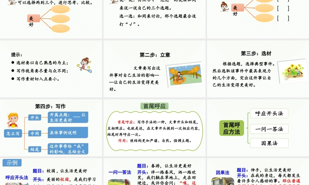 2024统编版小学语文六年级上册第三单元习作：______让生活更美好第1课时-教学课件