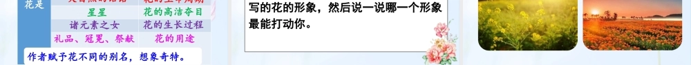 2024统编版小学语文六年级上册第一单元4.花之歌-教学课件