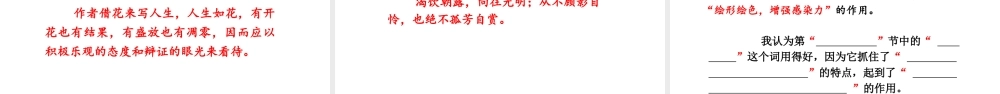 24版人教统编小学六年级上册第一单元4.花之歌 课件