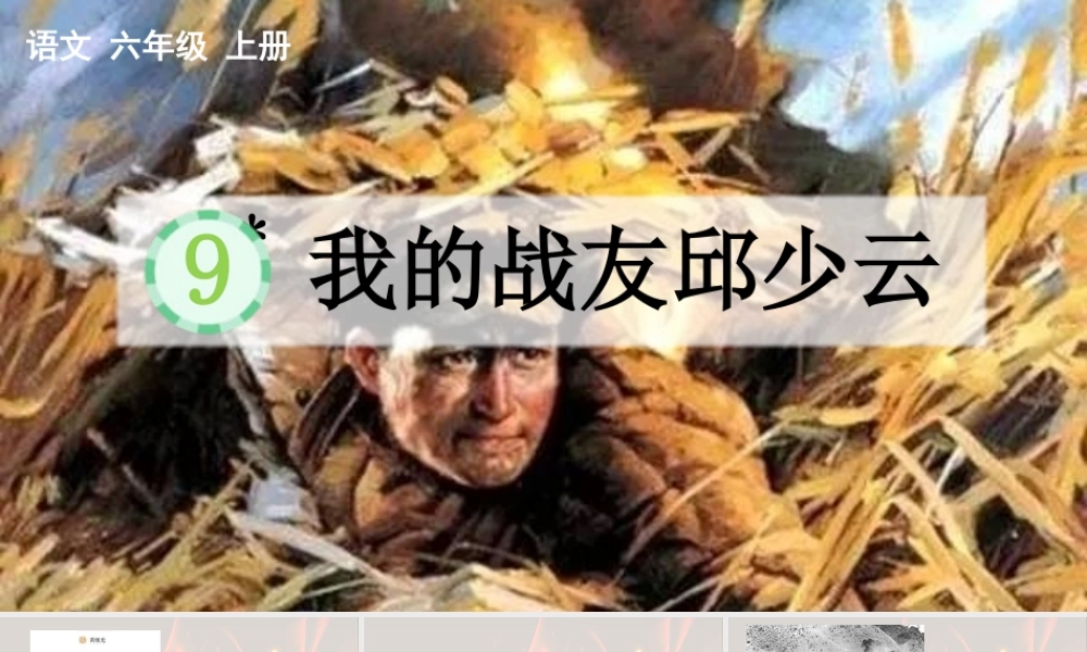 24人教统编版-小学六年级上册第二单元9 我的战友邱少云 课件
